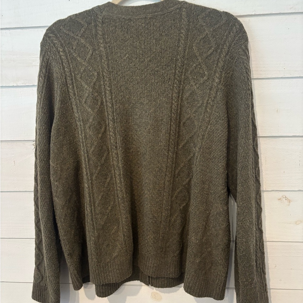 J. Jill Green Cardigan Sweater V-Neck Knit - Picture 10 of 15
